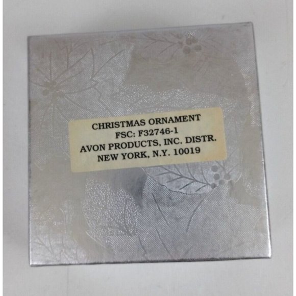 Vintage Avon Crystal Fauceted Christmas Tree Ornament In Original Box - Picture 13 of 13